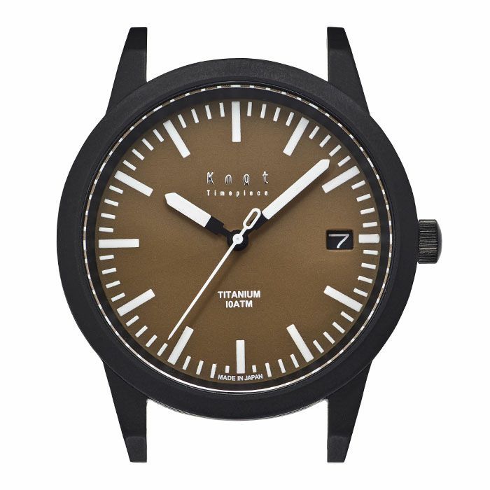 Knot TS1-36BKBR 腕時計 メンズ レディース ソーラー ブラウン 日本製 36mm チタニウム – Maker's Watch Knot