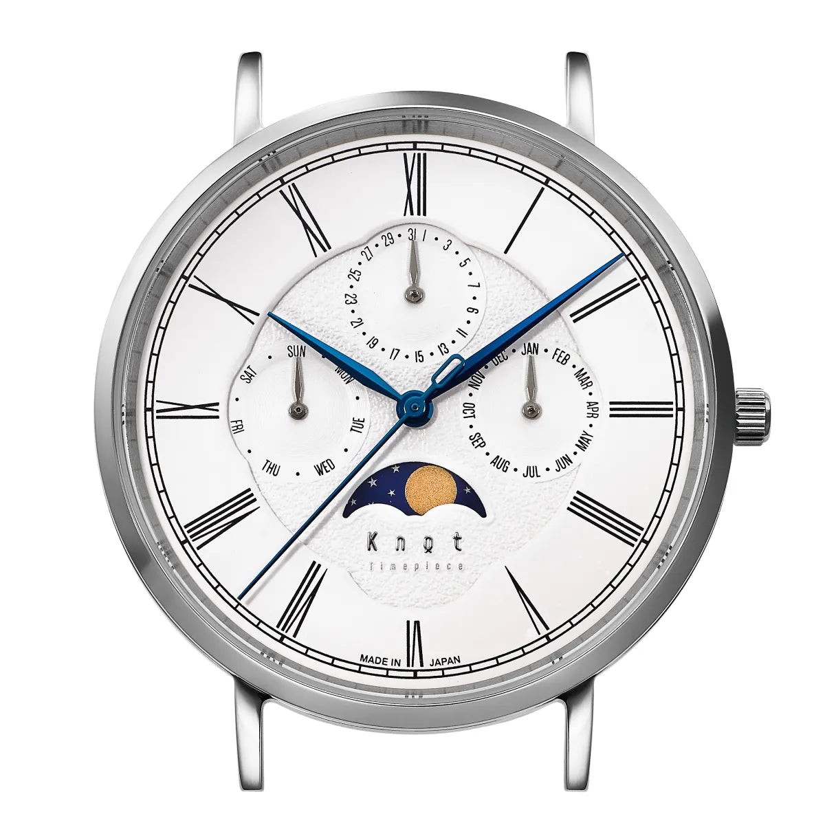 knot 腕時計　ムーンフェイス　CMP-38SVWH1 ※保護フィルムあり Knot CMP-38SVWH1 腕時計 メンズ レディース クォーツ ホワイト 日本製