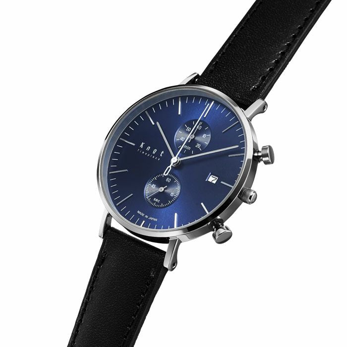 Knot CC-39SVNV2 腕時計 メンズ レディース クォーツ ネイビー 日本製 39mm クロノグラフ – Maker's Watch Knot