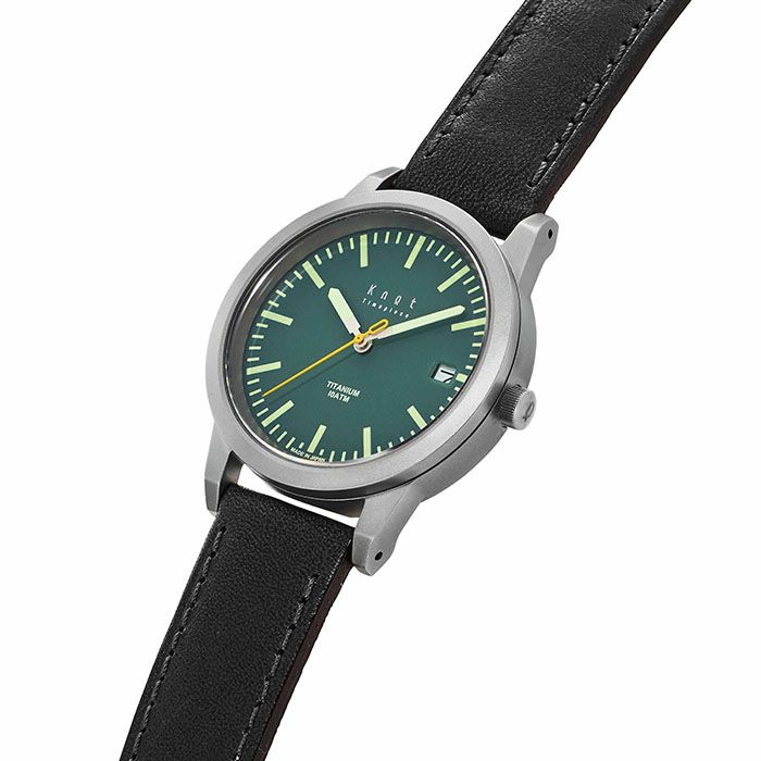 Knot TS1-36TIGN 腕時計 メンズ レディース ソーラー グリーン 日本製 36mm チタニウム