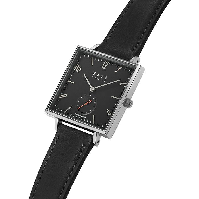 Knot SQ-32SVBK1 腕時計 メンズ レディース クォーツ ブラック 日本製 32mm スクエア – Maker's Watch Knot