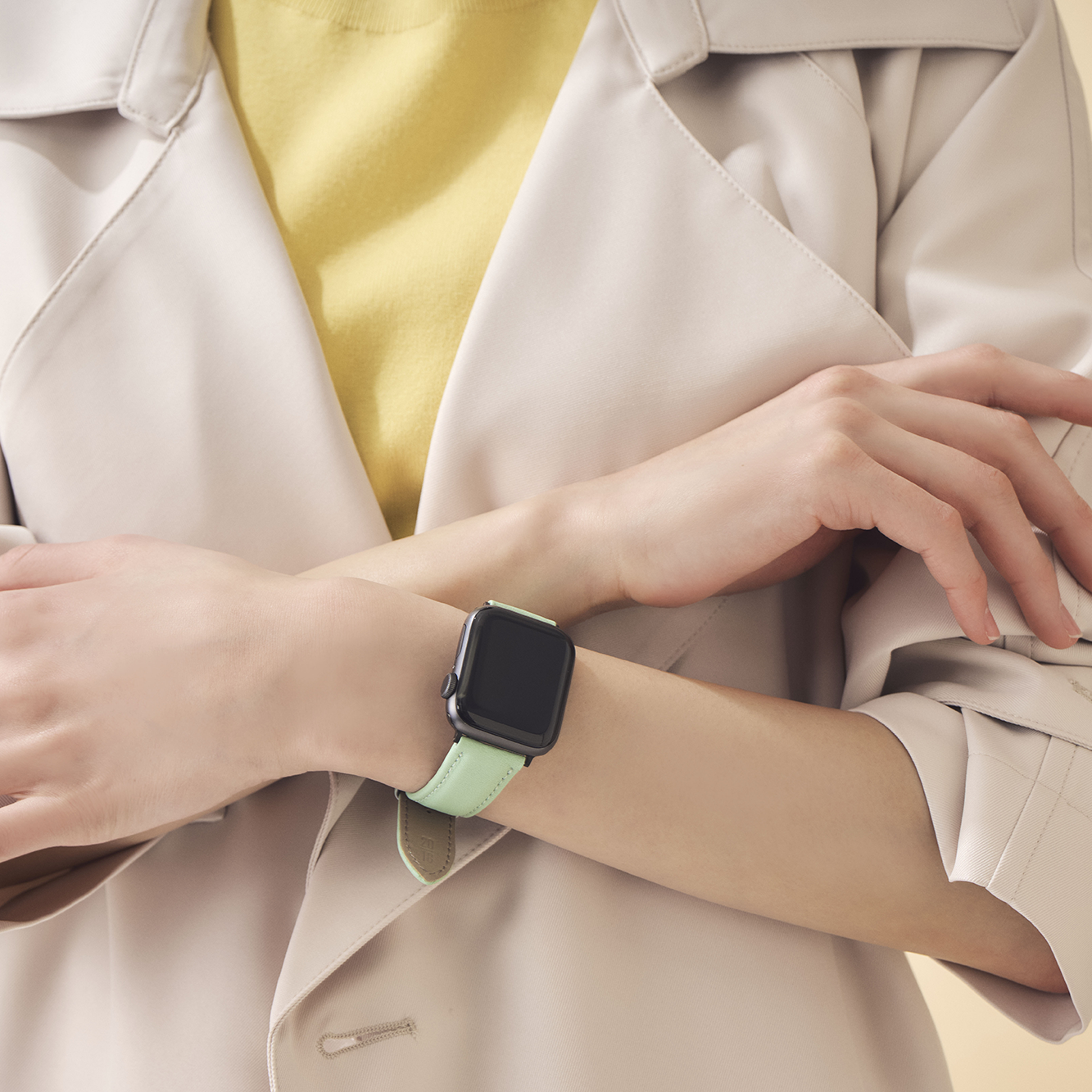 S20-SWP-LGN Apple Watch バンド 革日本製メンズ レディース ライト