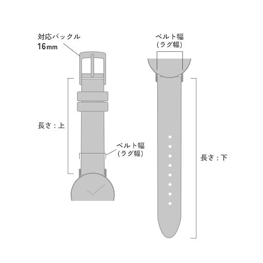 Knot S18-TT-WH 時計ベルト バンド 本革 18mm ホワイト 栃木レザー – Maker's Watch Knot