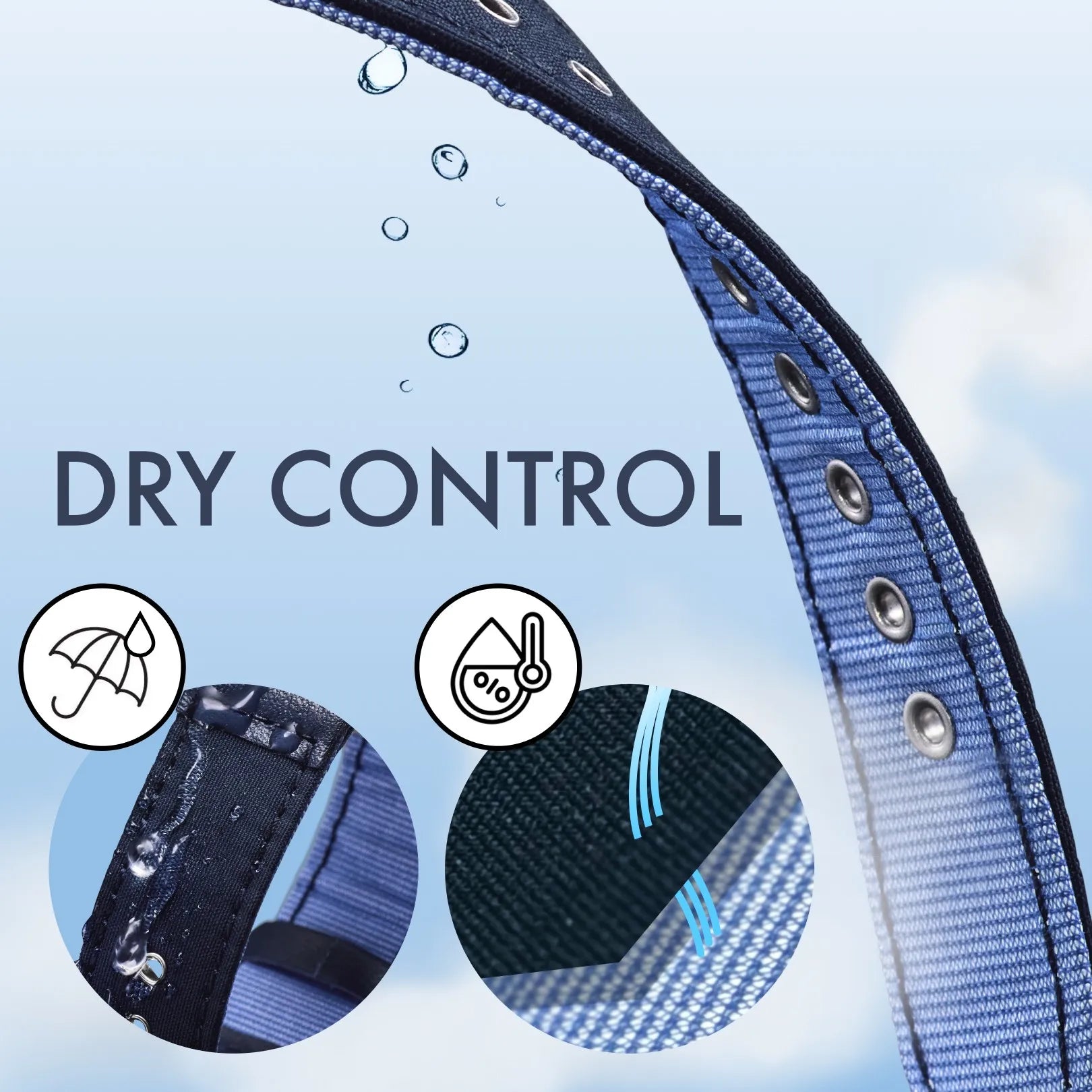 Knot S18-LC-3D-NV 時計ベルト バンド 18mm ネイビー 防水 DRY CONTROL