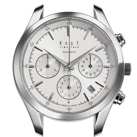 Knot ATC-40SVWH 機械式腕時計 メンズ 自動巻き ホワイト 日本製 40mm