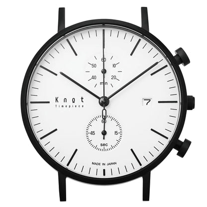   クォーツ腕時計 ホワイト/ブラック Knot CC-39BKWH 腕時計 メンズ レディース クォーツ ブラック ホワイト