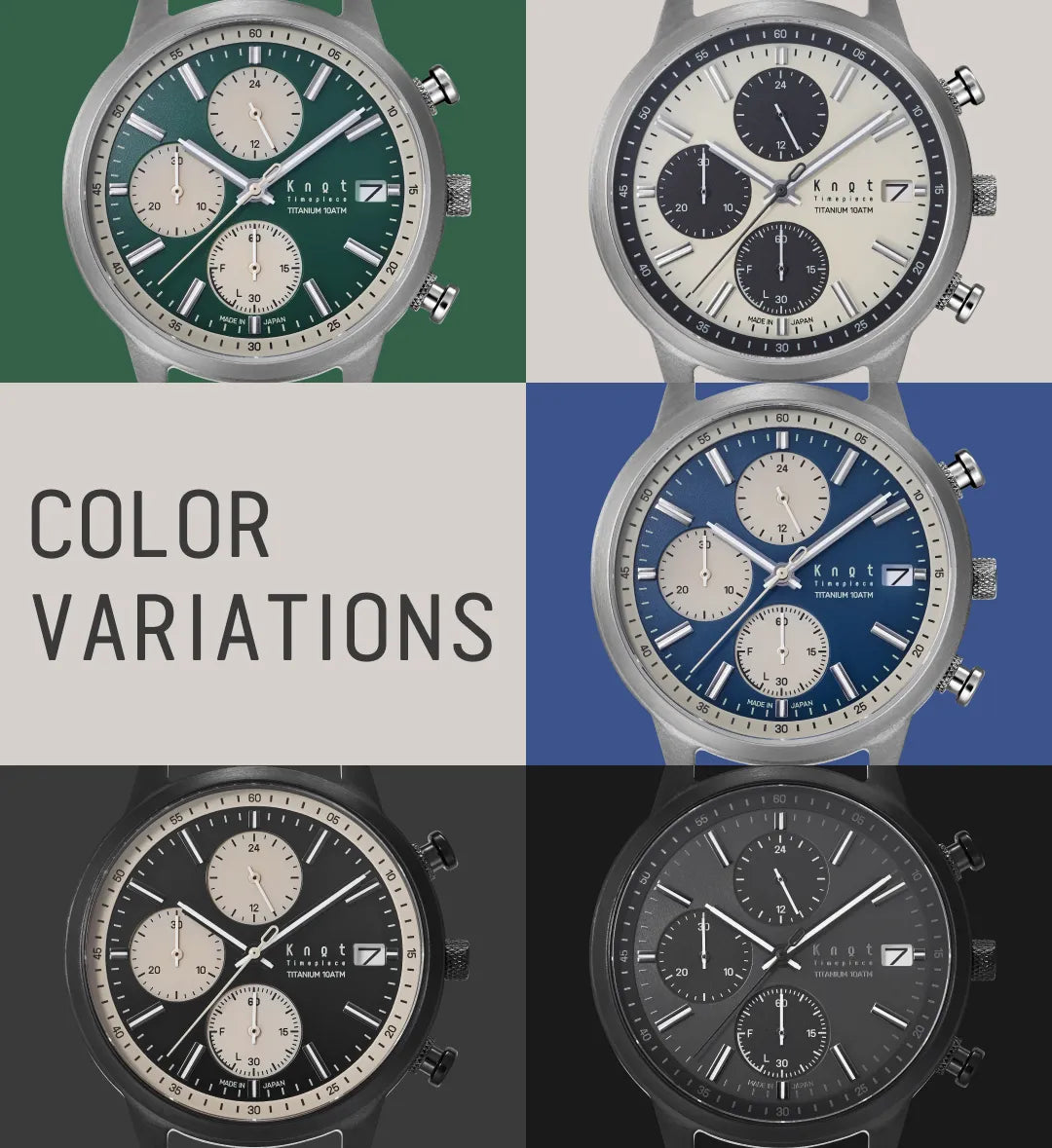 チタニウムソーラークロノグラフ40mm – Maker's Watch Knot