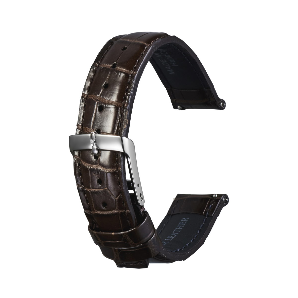 Knot S18-SFC-DB-L 時計ベルト バンド クロコダイル レザー 18mm Knot S18-SFC-DB-L 時計ベルト バンド クロコダイル レザー 18mm