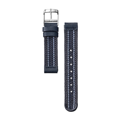 Knot S18-AK-1811 時計ベルト バンド くみひも 18mm ブルー グレー 綾