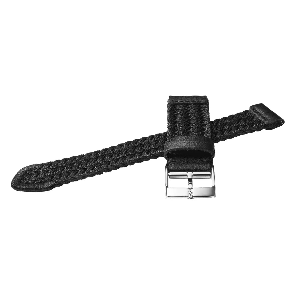 Knot S18-MK-BK 時計ベルト バンド くみひも 18mm ブラック 水洗い可能