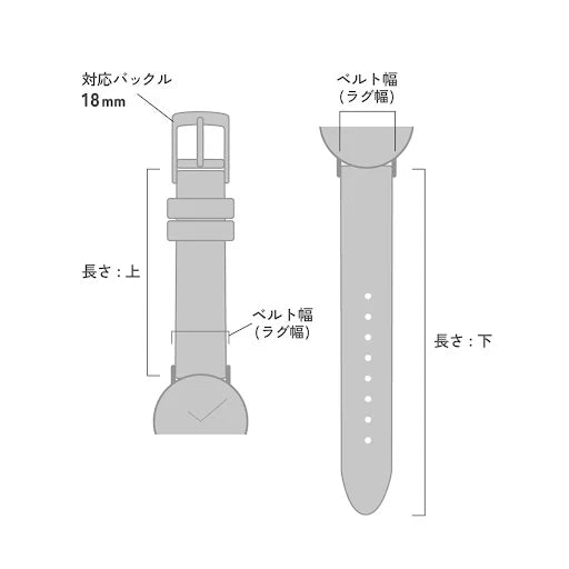 Knot S18-THK-GN 時計ベルト バンド 本革 18mm グリーン 姫路黒桟革 Knot S18-THK-GN 時計ベルト バンド 本革 18mm グリーン 姫路黒桟革
