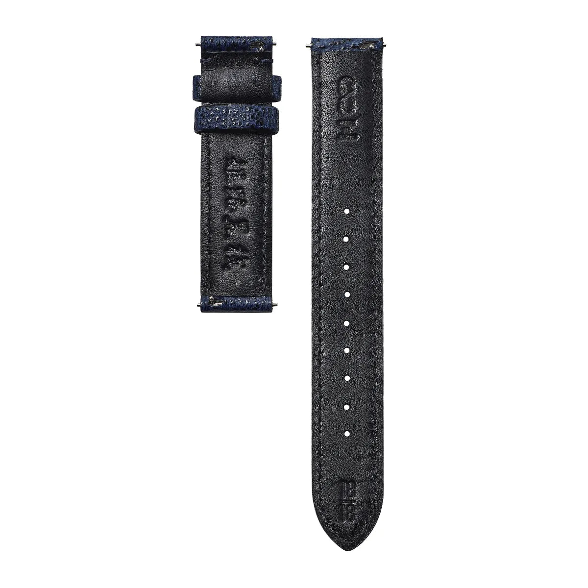 Knot S18-THK-BK 時計ベルト バンド 本革 18mm ブラック 姫路黒桟革 Knot S18-THK-BK 時計ベルト バンド 本革 18mm ブラック 姫路黒桟革