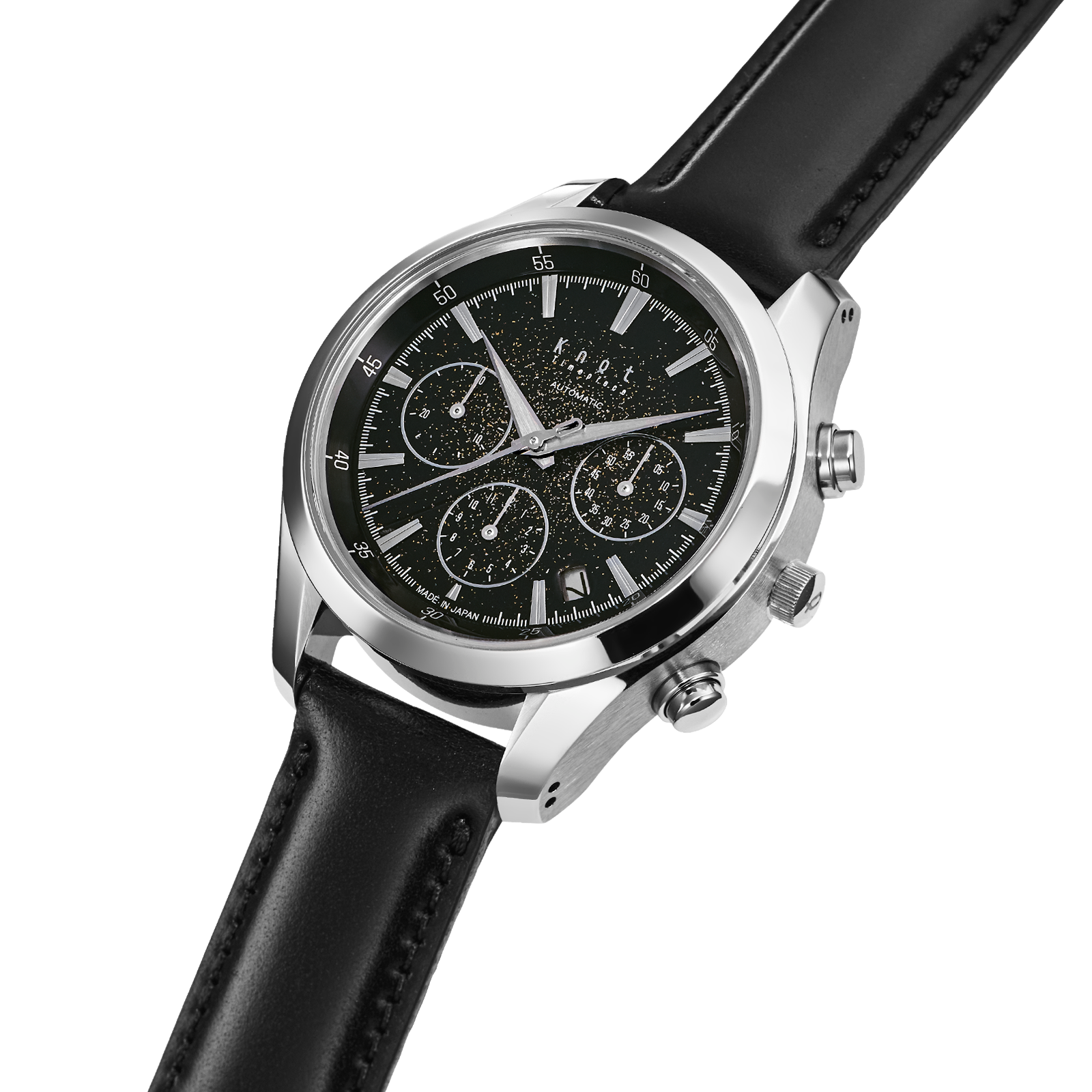 Knot ATC-40SVJPBKGS 機械式腕時計 メンズ 自動巻き ブラック 日本製 40mm クロノグラフ – Maker's Watch  Knot