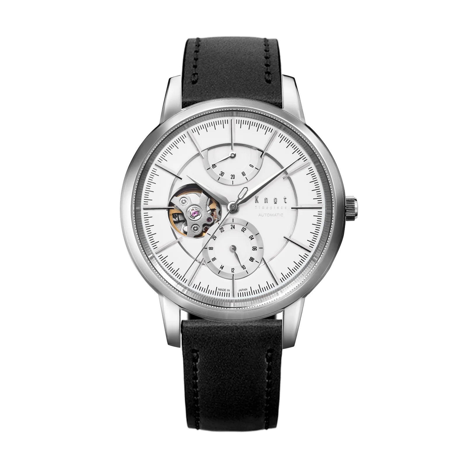 Knot CAP-40SVWH 腕時計 メンズ 自動巻き ホワイト 日本製 40mm オープンハート – Maker's Watch Knot