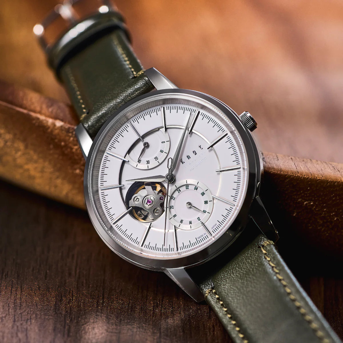 Knot CAP-40SVWH 腕時計 メンズ 自動巻き ホワイト 日本製 40mm Knot CAP-40SVWH 腕時計 メンズ 自動巻き ホワイト 日本製 40mm