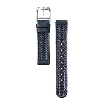 Knot S18-AK-1811 時計ベルト バンド くみひも 18mm ブルー グレー 綾 Knot S18-AK-1811 時計ベルト バンド くみひも 18mm ブルー グレー 綾