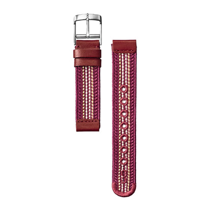Knot S18-AK-18BU 時計ベルト バンド くみひも 18mm バーガンディ 綾 Knot S18-AK-18BU 時計ベルト バンド くみひも 18mm バーガンディ 綾